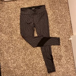 Gray Leggings Mesh Detailing